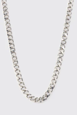 Metal Chain Necklace In Silver | BoohooMAN UK