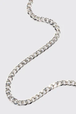 Metal Chain Necklace In Silver | BoohooMAN UK