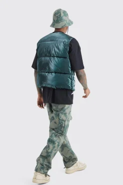 Metallic Boxy Gilet | BoohooMAN UK