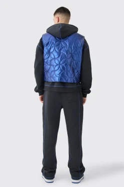 Metallic Quilted Gilet | BoohooMAN UK