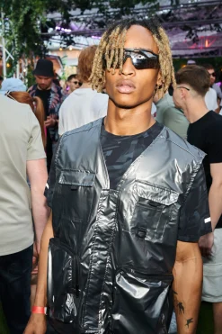Metallic Utility Vest | BoohooMAN UK