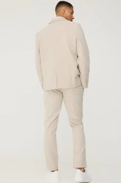Micro Houndstooth Slim Fit Suit Trousers | BoohooMAN UK