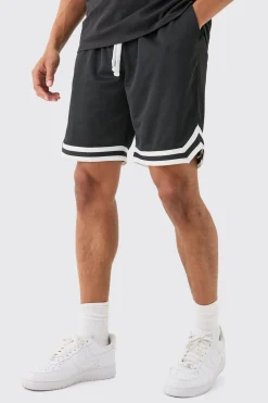 Mid Length Mesh Basketball Short | BoohooMAN UK
