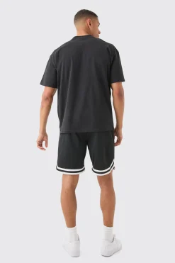 Mid Length Mesh Basketball Short | BoohooMAN UK