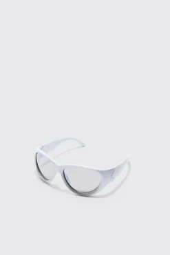 Mirror Lens Racer Sunglasses | BoohooMAN UK