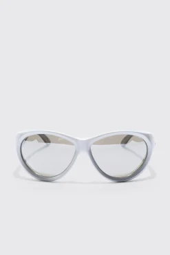 Mirror Lens Racer Sunglasses | BoohooMAN UK