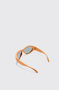 Mirror Lens Racer Sunglasses | BoohooMAN UK