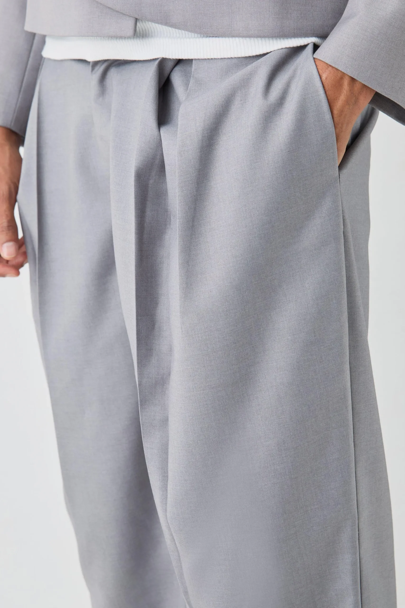 Mix & Mat Grey Suit Set | BoohooMAN UK