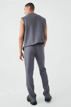 Mix & Match Boxy Tailored Waistcoat | BoohooMAN UK