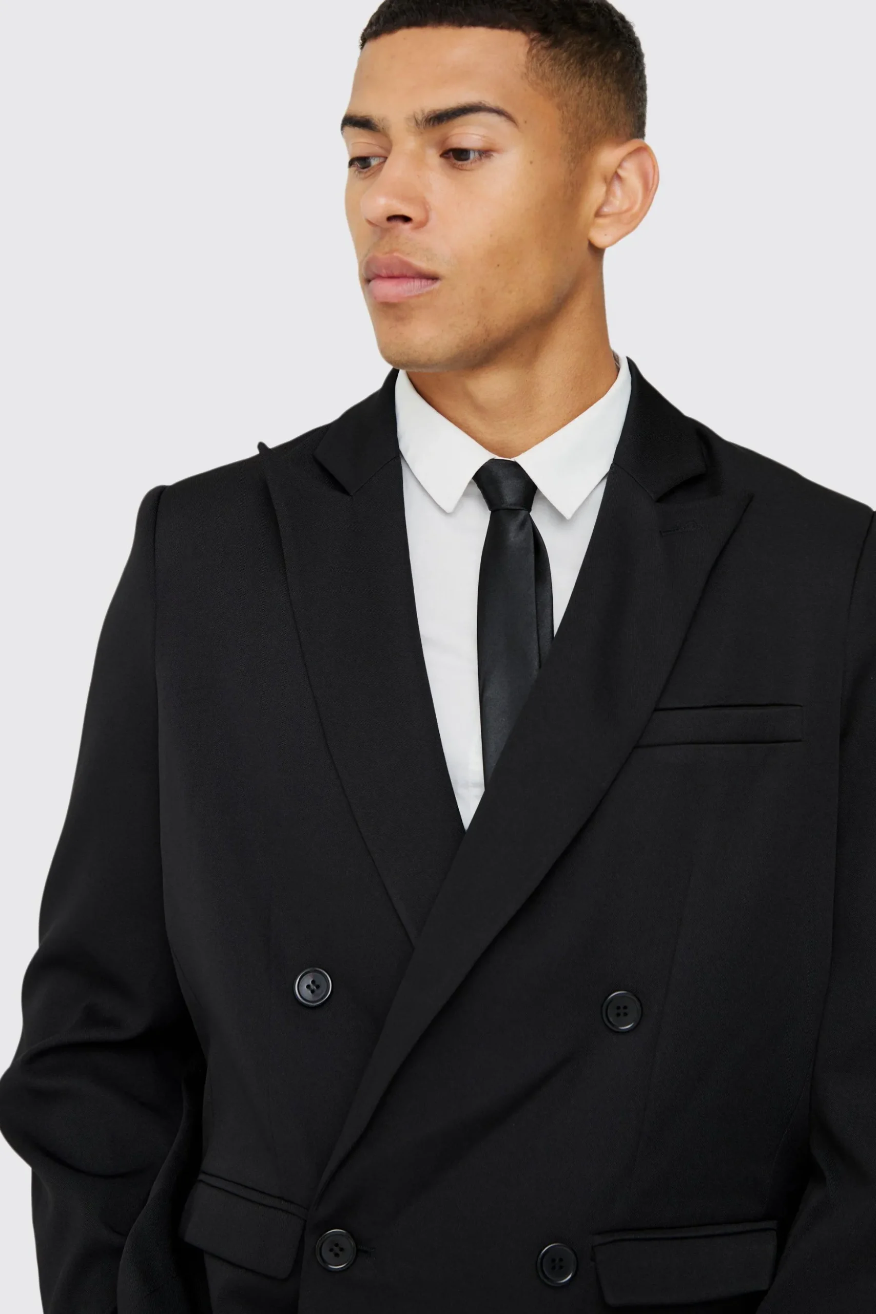 Mix & Match Oversized Double Breasted Blazer | BoohooMAN UK