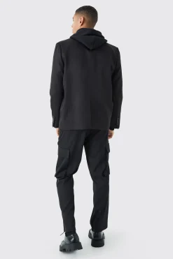 Mix & Match Super Relaxed Basic Black Blazer | BoohooMAN UK