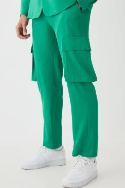 Mix & Match Tailored Cargo Trousers | BoohooMAN UK