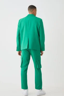 Mix & Match Tailored Cargo Trousers | BoohooMAN UK