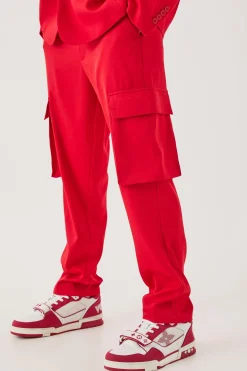 Mix & Match Tailored Cargo Trousers | BoohooMAN UK