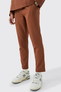Mix & Match Tailored Slim Cropped Trousers | BoohooMAN UK