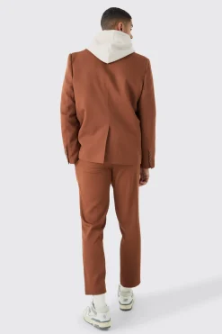 Mix & Match Tailored Slim Cropped Trousers | BoohooMAN UK