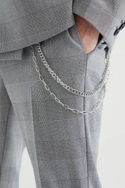 Mix And Match Skinny Fit Check Suit | BoohooMAN UK