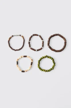 Mixed Bead Western Bracelets | BoohooMAN UK