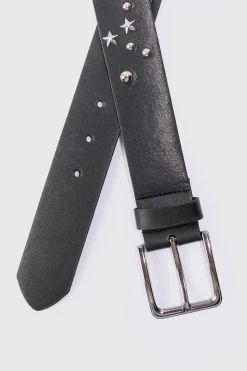 Mixed Hardware Pu Belt | BoohooMAN UK