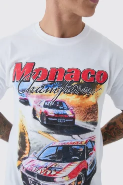 Monaco Car Graphic T-Shirt | BoohooMAN UK