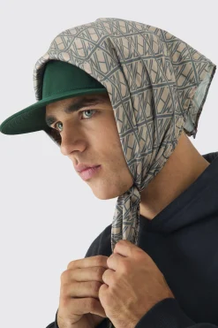 Monogram Scarf Snapback Cap | BoohooMAN UK