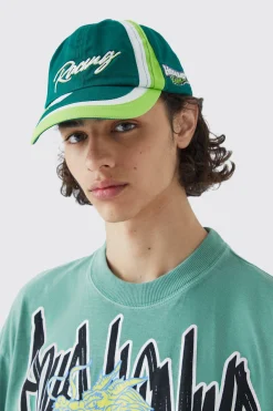 Moto Badge Washed Cap | BoohooMAN UK