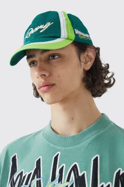 Moto Badge Washed Cap | BoohooMAN UK