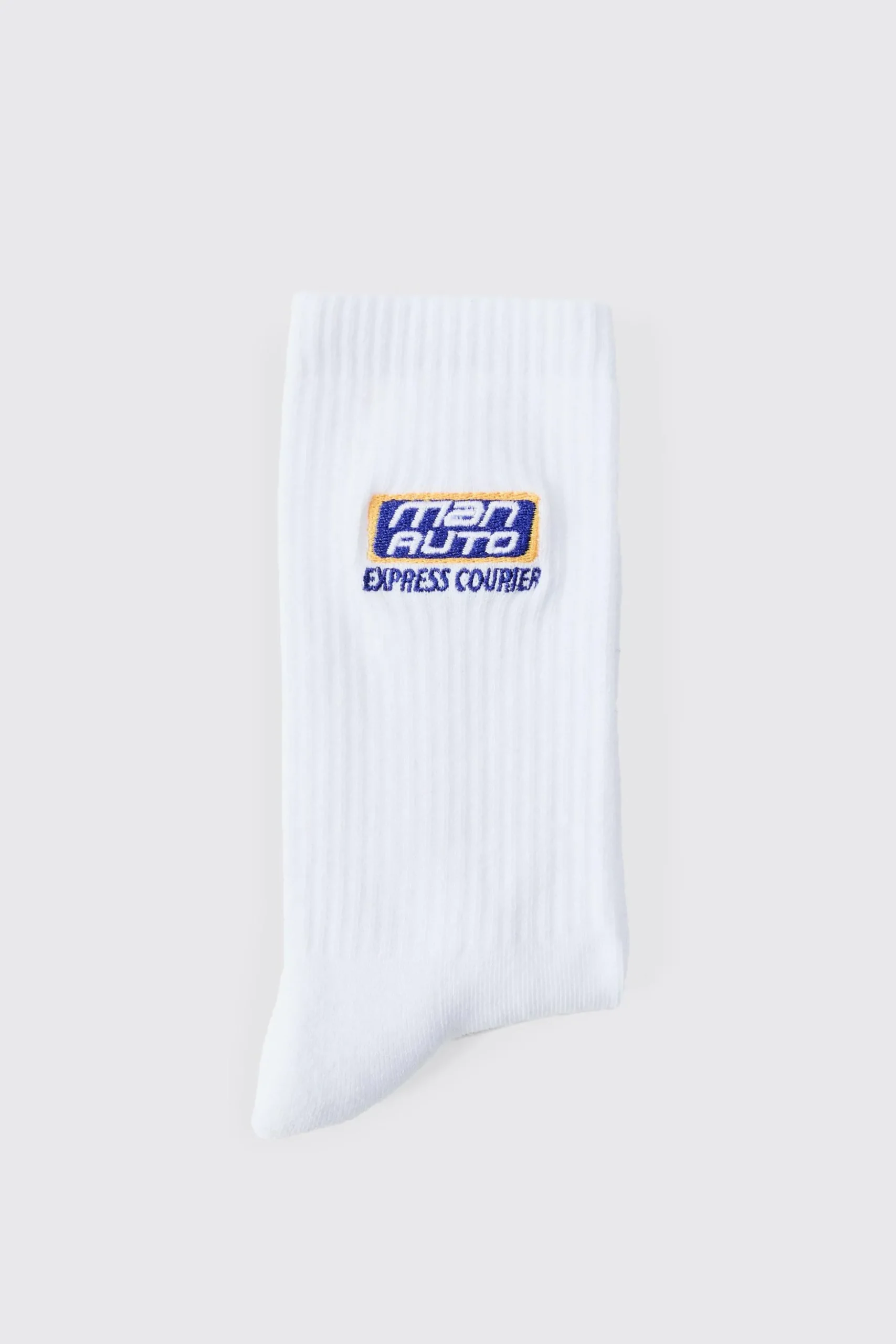 Moto Man Auto Embroidered Socks | BoohooMAN UK