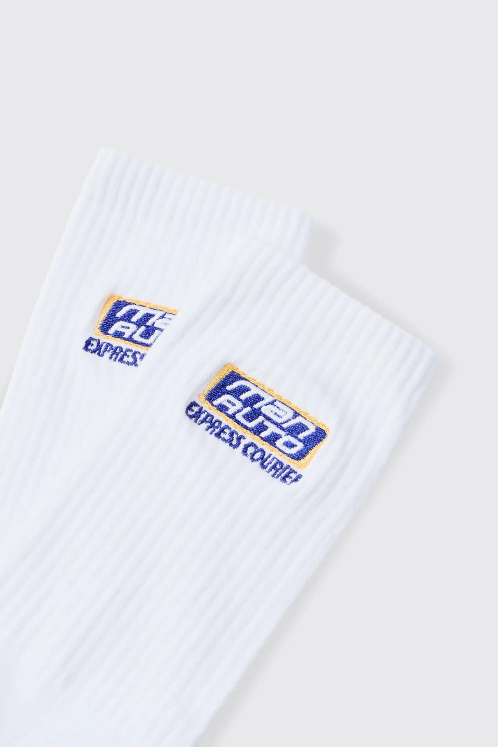 Moto Man Auto Embroidered Socks | BoohooMAN UK