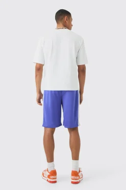 Moto Mesh Basketball Short | BoohooMAN UK
