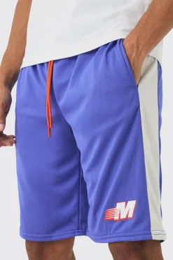 Moto Mesh Basketball Short | BoohooMAN UK