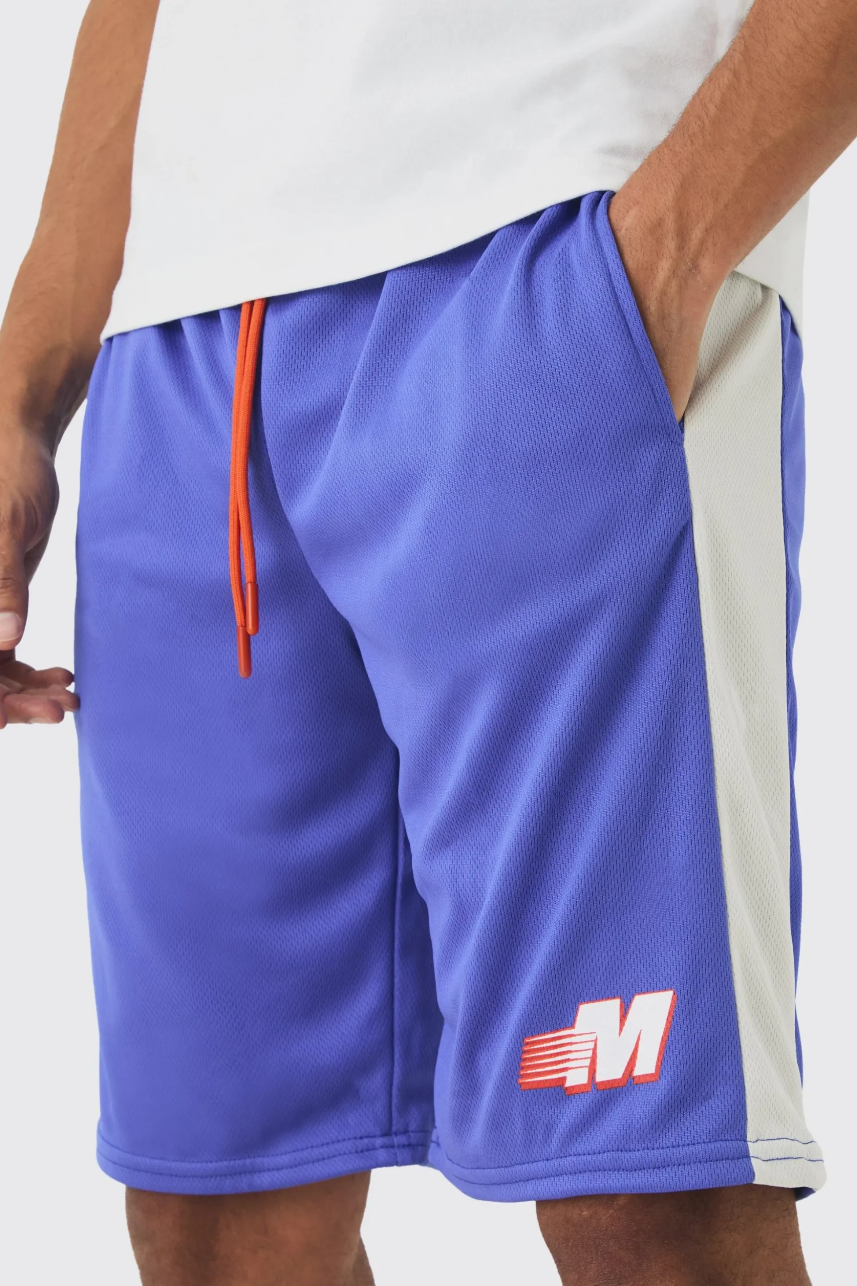 Moto Mesh Basketball Short | BoohooMAN UK