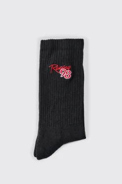 Moto Racing 98 Embroidered Socks | BoohooMAN UK