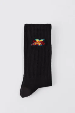 Moto Racing Series Embroidered Socks | BoohooMAN UK