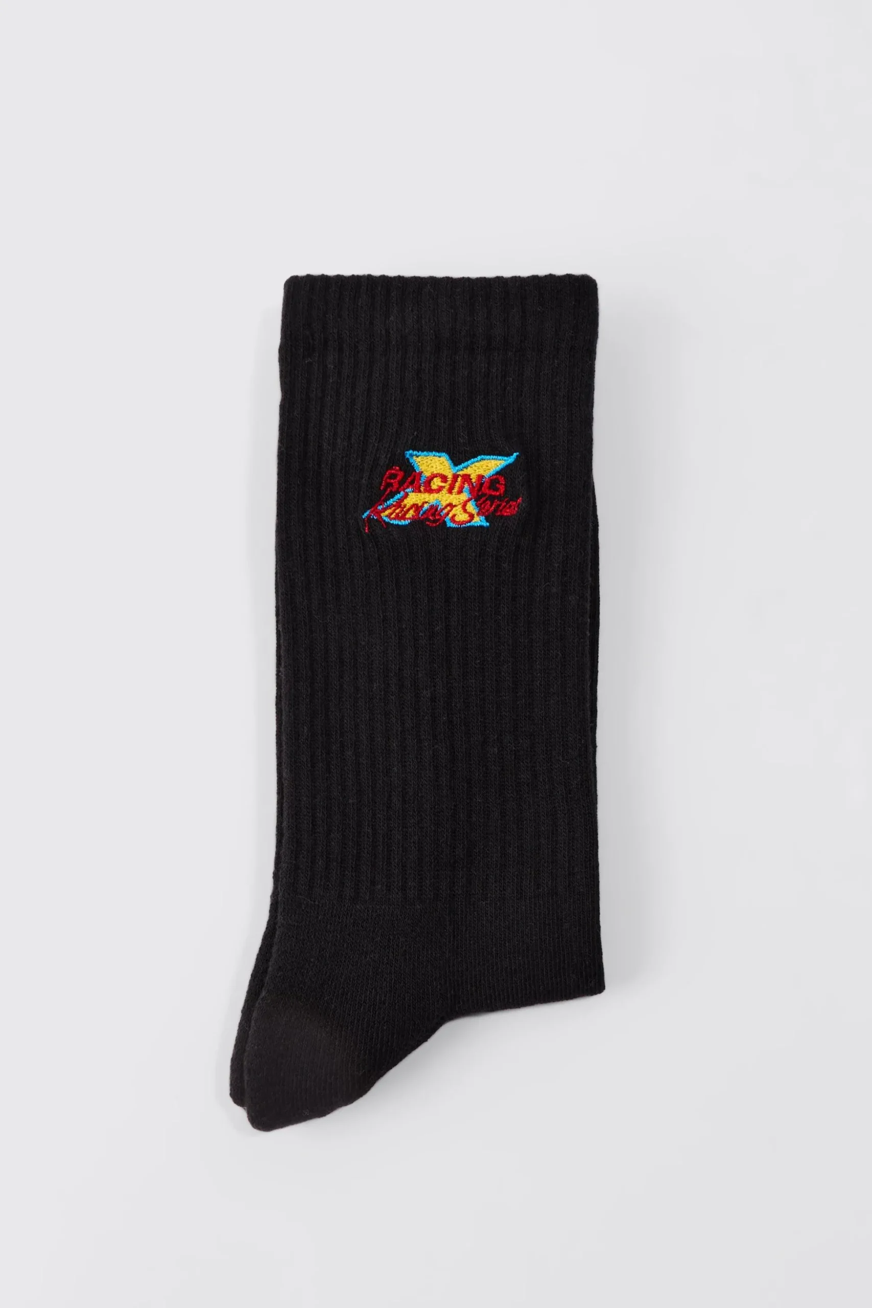 Moto Racing Series Embroidered Socks | BoohooMAN UK