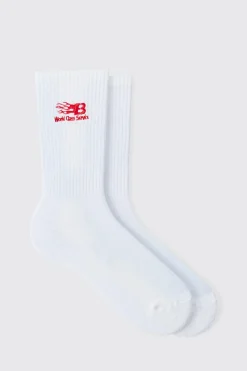 Moto World Class Service Embroidered Socks | BoohooMAN UK