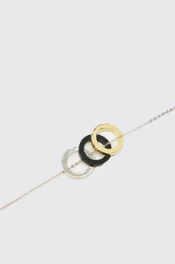 Multi Ring Detail Pendant Necklace | BoohooMAN UK