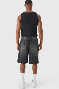 Muscle Fit Cut Out Interlock Vest | BoohooMAN UK