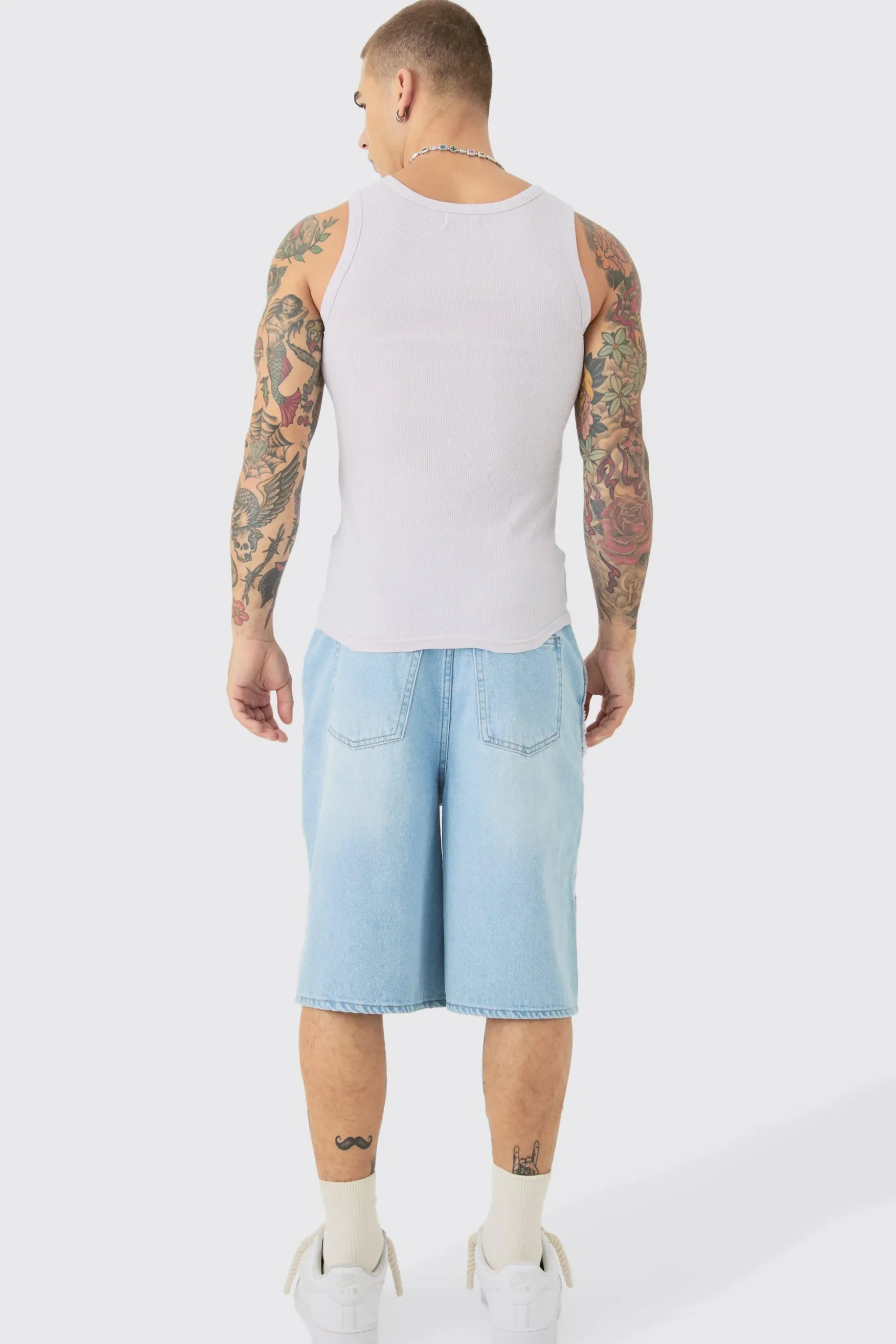 Muscle Fit Ribbed Vest | BoohooMAN UK