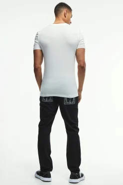 Muscle Worldwide Print T-Shirt | BoohooMAN UK
