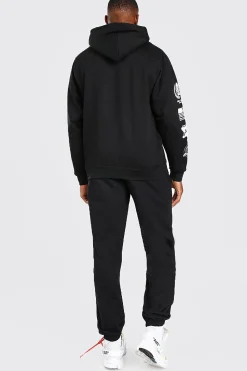NASA Sleeve Print License Hoodie | BoohooMAN UK