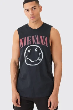 Nirvana License Tank | BoohooMAN UK