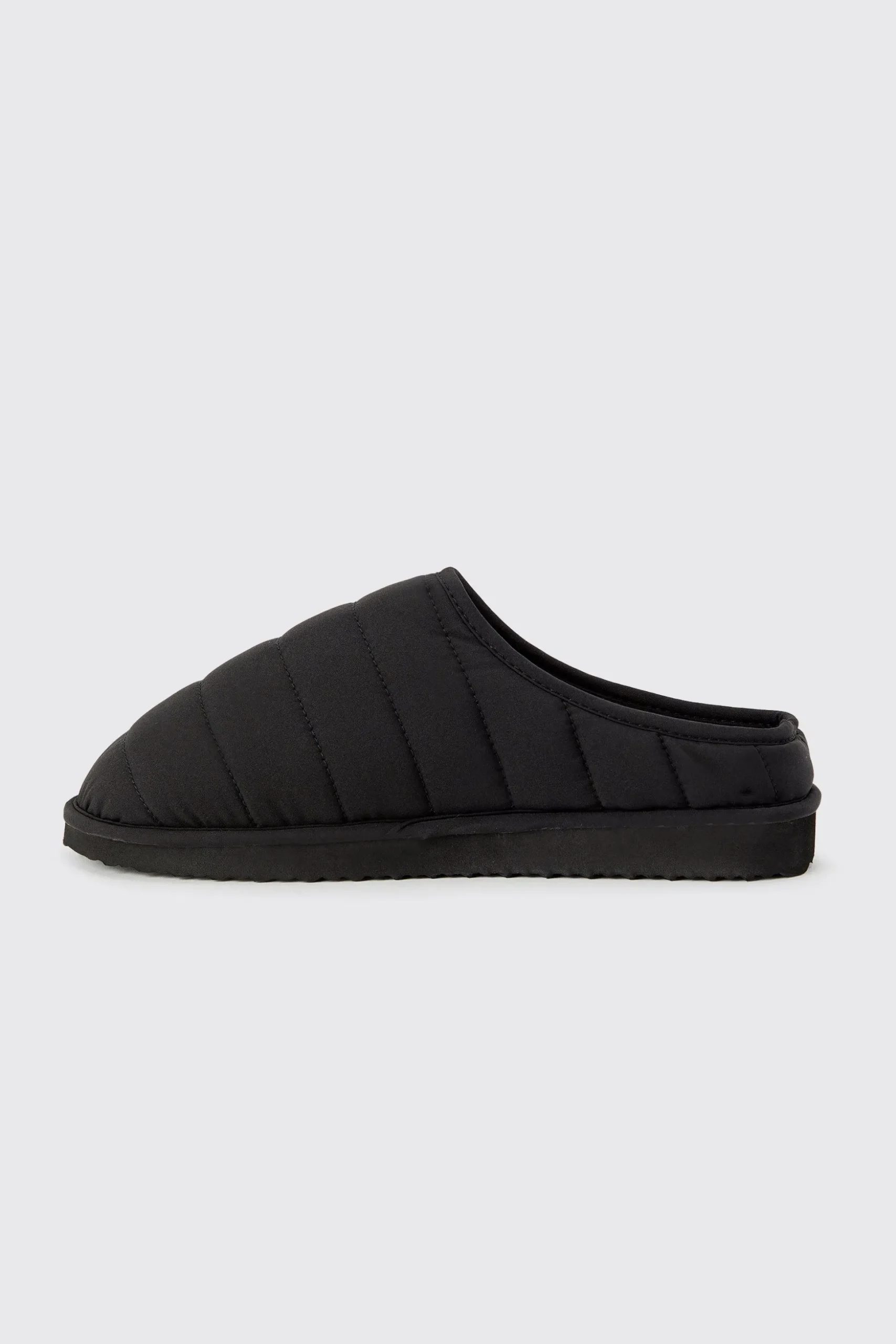 Nylon Quilted Slippers | BoohooMAN UK