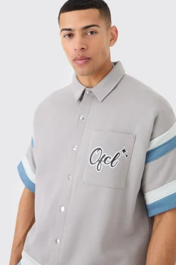 OFCL Baseball Shirt And Shorts Set | BoohooMAN UK