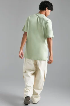 Ofcl Embroidered Longline T-shirt | BoohooMAN UK