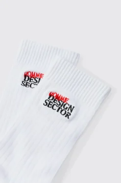 OFCL Man Embroidered Sports Socks | BoohooMAN UK