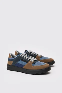 Ofcl Tab Chunky Rope Lace Trainers In Slate Blue | BoohooMAN UK