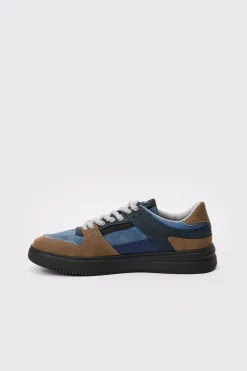 Ofcl Tab Chunky Rope Lace Trainers In Slate Blue | BoohooMAN UK
