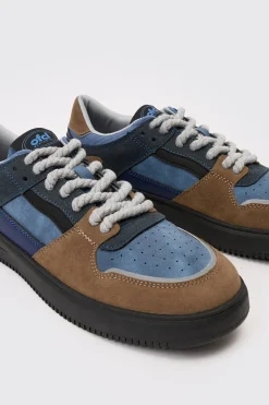 Ofcl Tab Chunky Rope Lace Trainers In Slate Blue | BoohooMAN UK