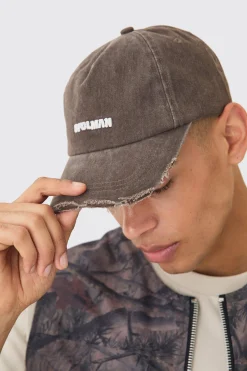 OFCLMAN 3d Embroidered Cap In Chocolate | BoohooMAN UK